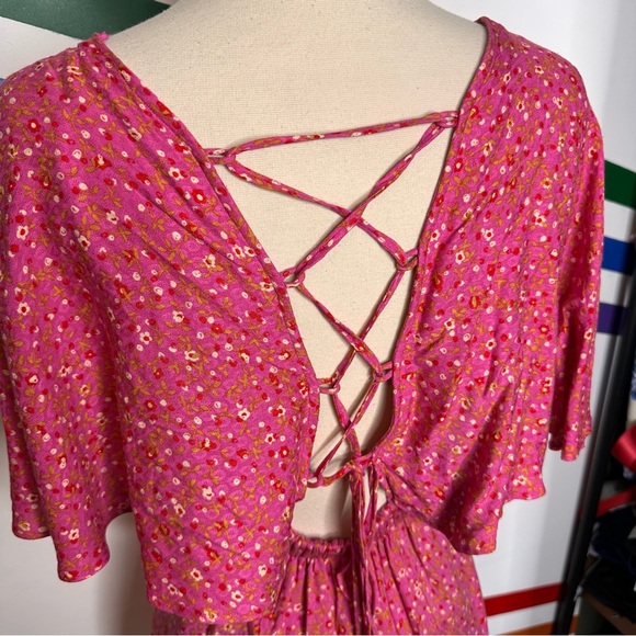 NEW Free people floral pink dress size XS - Picture 3 of 4